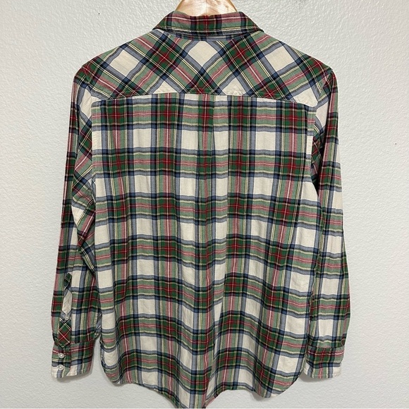 J. Crew Shirt Women's 12P Petite Stewart Tartan Plaid Button Down Long Sleeve - Picture 7 of 7